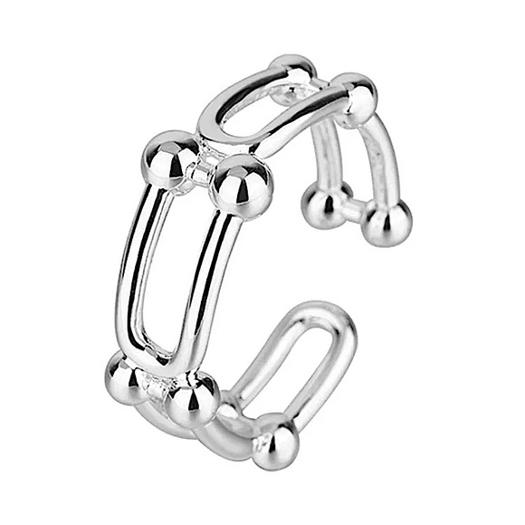 Sterling Silver U Link Necklace Bracelet Earrings Ring Matching Set - Picture 15 of 15